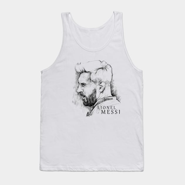 Lionel Messi Tank Top by Abiarsa